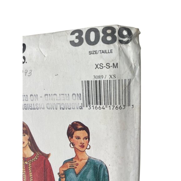 Butterick 3089 Miss Pattern Size XS Small Medium Caftan and Pants Vintage UNCUT - Picture 2 of 7